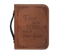 CAZSTYK Étui de protection pour bible pour femme - Accessoires de bible en cuir - Avec poignée - Étui de transport pour bibles - Cadeau pour femme