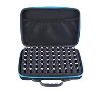 CAZSTYK Étui de transport pratique en EVA pour huiles essentielles avec insert en mousse, peut contenir 60 bouteilles, sac anti-poussière et résistant aux chocs, bleu