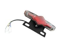 CAZSTYK Feu arrière de frein électrique 36-60 V avec clignotants, lampe de support arrière, feu d'avertissement de vélo de nuit, feux arrière