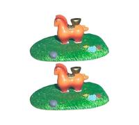 CAZSTYK Figurine miniature de cheval en forme de lentille d'eau, sculpture de paysage pour décoration extérieure et intérieure, décoration d'aquarium sur le thème des chevaux