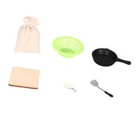 CAZSTYK Figurine modèle d ' ustensiles de Cuisine réalistes, C | Nourriture de jeu réaliste de steak et de légumes avec des ustensiles de cuisine pour les, décor de scène