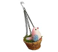 CAZSTYK Figurine modèle nid d ’ Oiseau Suspendu, échelle 1: 12, B | Accessoire de paysage pour scène de maison de poupée, décoration réaliste, nid de conception suspendu, affichage de