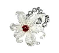 CAZSTYK Fleurs exagérées design ouvert blanc déclaration doigt bijoux pour femme fleur main