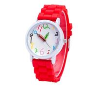CAZSTYK Fun Pencil Plan Montre pour enfants Bracelet en silicone souple Affichage des appels Splash Immunitaire Fun Class Time Observer, Rouge