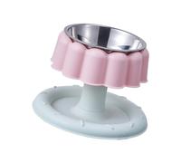 CAZSTYK Gamelle surélevée en acier inoxydable de qualité alimentaire avec base antidérapante amovible pour soutenir les postures d'alimentation - Gamelle moderne pour animal domestique