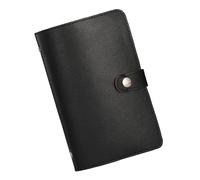 CAZSTYK Grande capacité de 100 organiseurs de billets en cuir PU avec fonctions comptables pratiques et planificateur de factures avec observateur, Noir