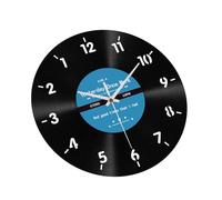 CAZSTYK Horloge Murale pour disques vinyles, 12 Pouces à, English Version | Horloge décorative minimaliste en vinyle pour la maison et le bureau, décorations artistiques de salon, mouvement