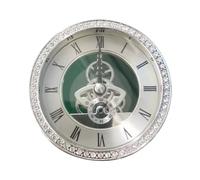 CAZSTYK Horloge murale rétro avec mouvement en métal - Accessoire de table rond décoratif