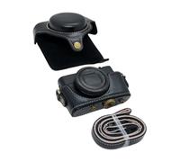 CAZSTYK Housse de protection multifonction en cuir PU rétro pour appareil photo numérique dédié avec trépieds, fixation et fermeture