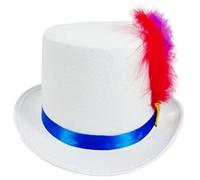 CAZSTYK Independences Day Chapeau de fête gentleman Chapeau de soirée feutré pour homme pour événements et fêtes à thème Polyvalent