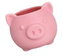 CAZSTYK Joli pot de fleurs décoratif en forme de cochon de dessin animé - Petit pot de fleurs à thème unique pour cultiver des plantes grasses miniatures en forme de tête de dessin animé