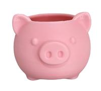 CAZSTYK Joli pot de fleurs en forme de cochon fabriqué à la main avec un excellent drainage, convient pour les amateurs de plantes grasses et pour offrir en cadeau à des petits pots en forme de cochon