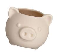 CAZSTYK Joli pot de fleurs en forme de cochon fabriqué à la main avec un excellent drainage, convient pour les amateurs de plantes grasses et pour offrir en cadeau à des petits pots en forme de cochon