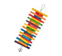 CAZSTYK Jouet à mâcher pour oiseaux en bois coloré à suspendre pour conures du Sénégal, petits oiseaux pour animaux de compagnie, décoration colorée à mâcher