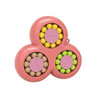 CAZSTYK Jouet interactif de Puzzle de fileur de Doigt de, Magenta | Puzzle magique de fileur de doigt de haricot pour le d ' enfant en bas âge, toupies d ' anxiété de soulagement