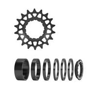 CAZSTYK Kassette à vitesse unique pour vélos de montagne 16T 18T Kit de conversion de vitesse unique avec entretoises et anneaux de verrouillage Kit de conversion de roues libres