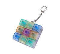 CAZSTYK Keyboards Squirm Porte-clés multicolore avec interrupteurs amovibles et porte-clés portable testeur de changement lumineux