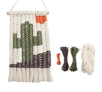 CAZSTYK Kit de bricolage cactus avec corde en coton et perles en bois pour décoration de la maison et projets d'artisanat décoration de la maison nouage
