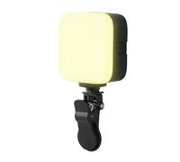 CAZSTYK Lampe de téléphone réglable avec supports de griffe 3000 K-6500 K pour la création de contenu en streaming en studio, remplissage réglable, ABS compact avec adaptateurs de griffe