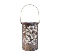 CAZSTYK Lampe solaire décorative de jardin avec découpe de fleur détaillée et construction en fer solide étanche solaire