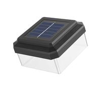 CAZSTYK Lampe solaire pour clôture - Étanche - LED - Pour allée, parterres de fleurs, bordures - Pilier LED durable