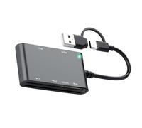 CAZSTYK Lecteur de carte intelligent Plug and Play USB C et USB - Pas besoin de pilote pour carte intelligente/MS - Accès rapide aux données - Lecteur de cartes USB C
