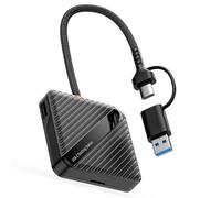 CAZSTYK Lecteur de cartes universel avec double port USB C et USB A pour ordinateurs portables, smartphones et tablettes, lecteur de cartes multiples, C