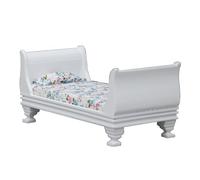 CAZSTYK Lit simple réaliste à l'échelle 1/12 pour poupées de 15 cm, décoration de chambre à coucher miniature, décoration de chambre à coucher