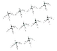 CAZSTYK Lot de 10 émerillons rotatifs pour roulement de pêche - Connecteur rotatif - Leurres - Avec perles phosphorescentes