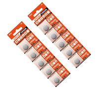 CAZSTYK Lot de 10 piles bouton CR1225 au lithium 3 V pour montre électronique et thermomètres - Anti-fuite