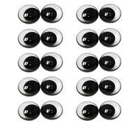 CAZSTYK Lot de 10 yeux plats pour poupée avec vis arrière pour loisirs créatifs, figurines et modélisme, accessoires de cosplay