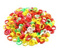 CAZSTYK Lot de 100 anneaux robustes pour pattes de bétail en plusieurs couleurs pour un suivi efficace des animaux