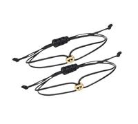 CAZSTYK Lot de 2 bracelets pour couples avec perles porte-bonheur réglables - Accessoires de fête - Bijoux, One Size, Comme décrit