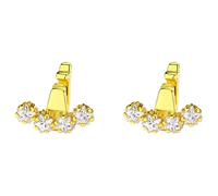 CAZSTYK Lot de 2 clips d'oreille en métal de forme incurvée en zircon pour écouteurs avec fixation ferme et look tendance