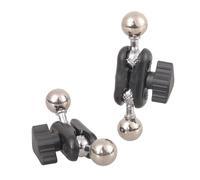 CAZSTYK Lot de 2 connecteurs rotatifs de 17 mm à 17 mm, support de fixation pour tête sphérique, support de smartphone, accessoires de montage de voiture, supports à double tête sphérique