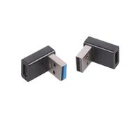 CAZSTYK Lot de 2 connecteurs USB vers type C en aluminium à angle droit pour transfert de données pour lecteur de cartes