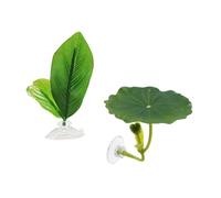 CAZSTYK Lot de 2 décorations d'eau pour poissons magnifiquement conçues avec des feuilles artificielles dans des aquariums réalistes