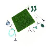 CAZSTYK Lot de 2 minuscules constructions paysagères avec outils, étui de rangement portable pour adultes et adultes, décoration végétale réaliste pour maisons de poupées, accessoires de jardinage