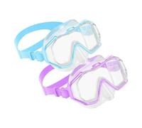 CAZSTYK Lot de 2 paires de lunettes de natation pour enfant avec sangle réglable pour lutter contre la buée