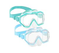 CAZSTYK Lot de 2 paires de lunettes de natation pour enfant avec sangle réglable pour lutter contre la buée