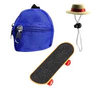 CAZSTYK Lot de 3 accessoires de cosplay lacertilien avec chapeau réglable et petit skateboard pour reptiles lacertiliens décoration cool tenue de dragon