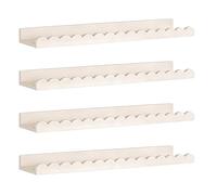 CAZSTYK Lot de 4 étagères murales en bois pour chambre d'enfant, solution de rangement avec bords arrondis