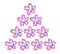 CAZSTYK Lot de 5 entretoises transparentes colorées en forme de fleur pour fabrication de bijoux en vrac