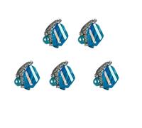 CAZSTYK Lot de 5 strass en cristal 3D pour ongles, verre, métal, ongles, bijoux, pierres pour loisirs créatifs, décorations d'ongles