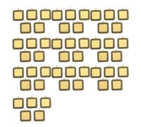 CAZSTYK Lot de 50 bases carrées pour pendentifs carrés - Plateau de bijoux - Texture en alliage - Pour la fabrication de bijoux, les expositions, taille unique, Comme décrit