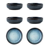 CAZSTYK Lot de 6 petites assiettes élégantes de qualité alimentaire, résistantes à la chaleur, finition brillante, service quotidien, assiettes essentielles de style japonais