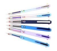 CAZSTYK Lot de 6 stylos multicolores 3 couleurs en 1 pour noter un journal intime, encre gel rétractable de 0,5 mm pour l'école, le bureau