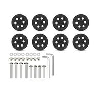 CAZSTYK Lot de 8 roulettes de rechange pour valise, avec compatibilité silencieuse, roulement silencieux, 69 Noir