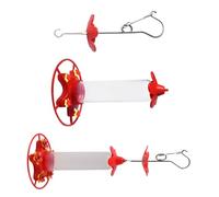 CAZSTYK Mangeoire à liquide pour colibri 360 ml avec barrière de menace intégrée et cintre en acier inoxydable pour une utilisation en extérieur