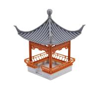 CAZSTYK Modèle détaillé de pavillon Antique en Plastique de pagode, L | Figurine de modèle Oriental détaillée, accessoire décoratif pour projet de modèle artisanal, affichage de scène de